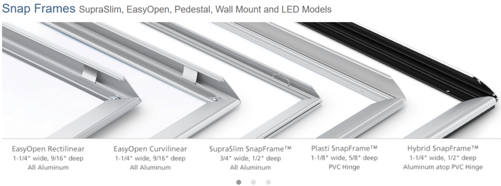 Aluminum Snap Frame  Visual Graphic Systems (VGS)