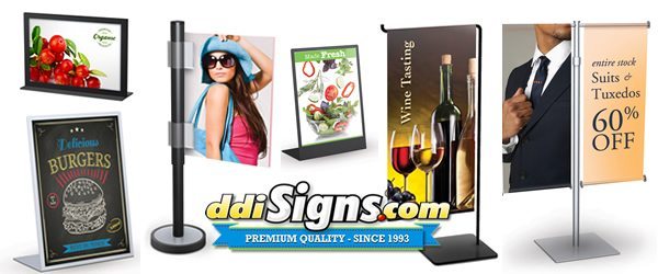 Counter Top Sign Displays for Retail POP & Office displays