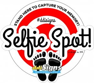 Selfie Spot Decals. Floor It. Floor Graphics. Floor Decals.