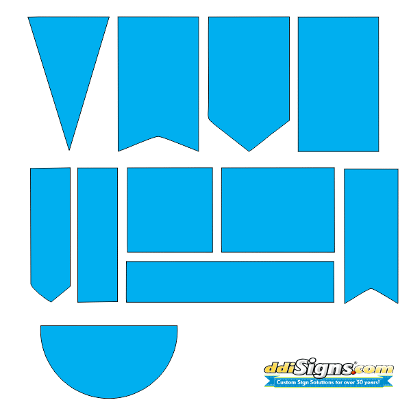 School Sports Team Banner Shapes