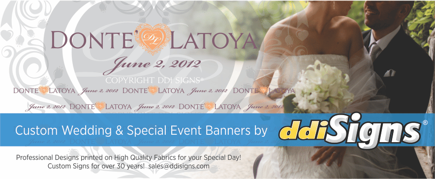 DDI Signs Repeatz Personalized Wedding Banners